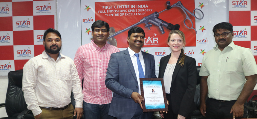 FIRST CENTER IN INDIA FULL ENDOSCOPIC SPINE SURGERY â€œCENTER OF EXCELLENCEâ€ AT STAR HOSPITALS 