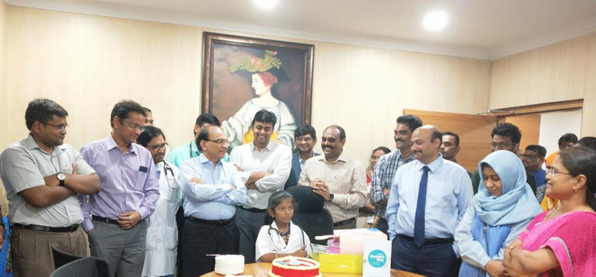 Gleneagles Global Hospitals Lakdikapul along with Make a Wish Foundation fulfils thedream of a child to become a doctor