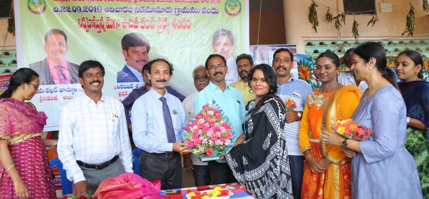 Huge response to Mega Free Eye camp in Vijayawada today More than 750 people underwent screening 550 plus eye glasses were distributed for free to poor patients Medicines given to more than 350 patients