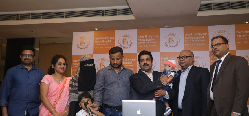 Six Kidney stones from both the Kidneys at a time removed from 4 months old male baby to save life