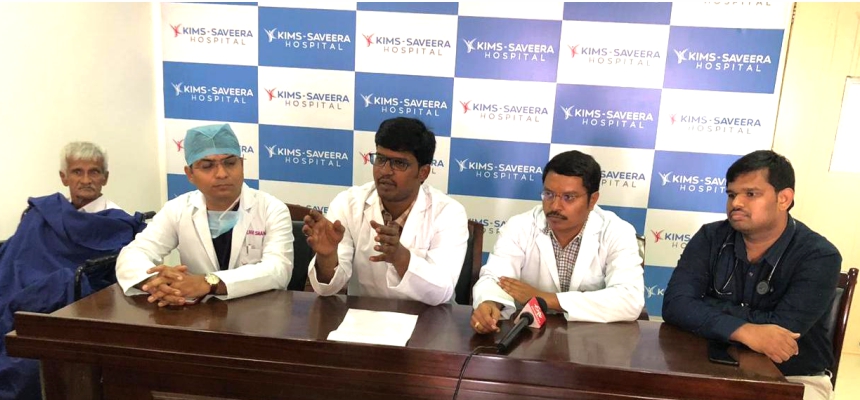 KIMS Saveera Doctors Save 75 Year Old from Rare Cancer