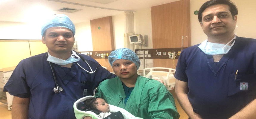 Lifesaving Surgery performed to treat rare ALCAPA syndrome on month old baby at Fortis Shalimar Bagh  