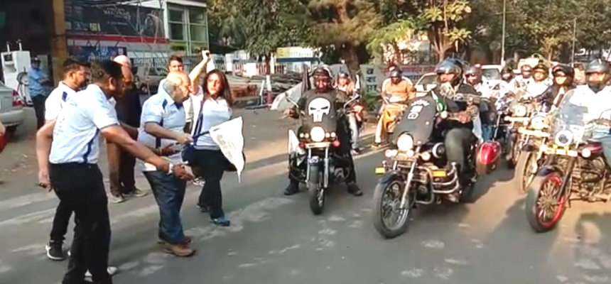 Bike rally organised by N K Dhabhar Foundation and Cadilla