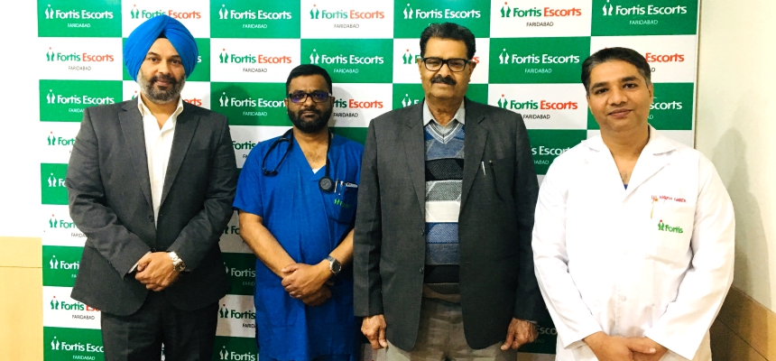 Doctors at Fortis Faridabad performs challenging knee surgery on a high risk cardiac patient in 20 minutes