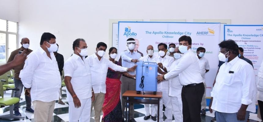 APOLLO HOSPITALS GROUP EXTENDS SUPPORT TO PEOPLE OF  CHITTOOR DISTRICT IN FIGHT AGAINST COVID, DONATES OXYGEN CONCENTRATORS and  OPENS COMMUNITY COVID CENTRE