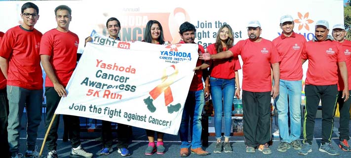 Run for cancer awareness by Yashoda Hosptials 