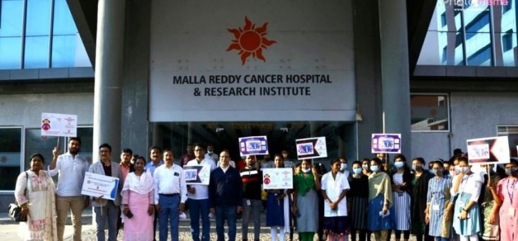 MALLA REDDY CANCER HOSPITAL ORGANIZED AN AWARENESS WALK ON INTERNATIONAL HUMAN PAPILLOMA VIRUS DAY IN ASSOCIATION WITH ROTARY CLUB