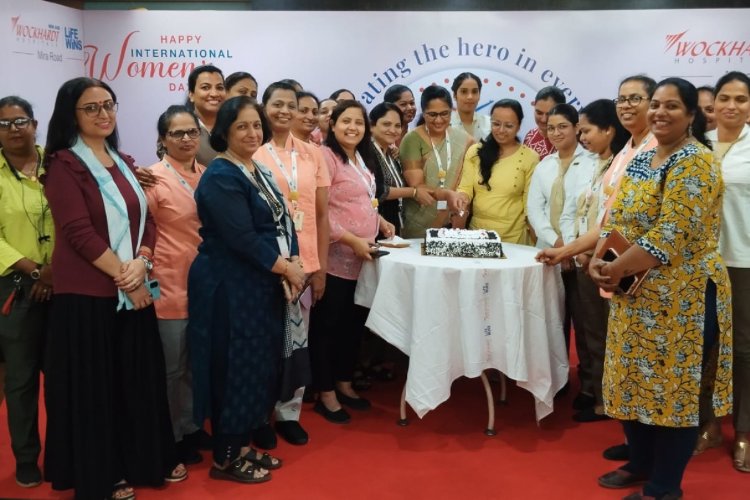 Women honored for their contribution in building the society on International Women's Day by Wockhardt Hospitals, Mira Road