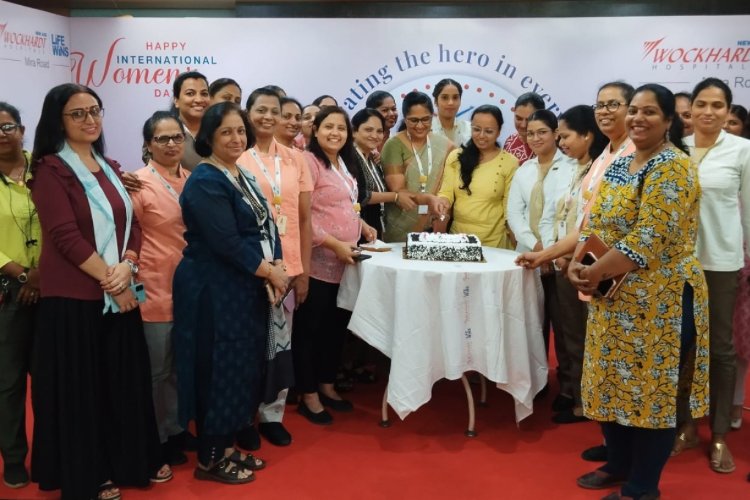 Women honored for their contribution in building the society on International Women's Day by Wockhardt Hospitals, Mira Road
