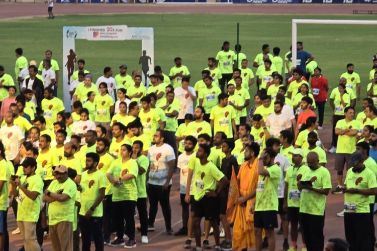 1500 Runners participated in AINU Kidney Run; Minister Sri Komatireddy Venkat Reddy Flags off the Run