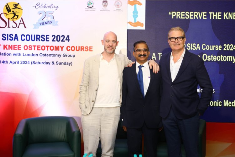 A novel Knee Joint Preservation surgical procedure, High Tibial Osteotomy, showcased at the, Live Surgery Conference 2024, hosted by SISA!
