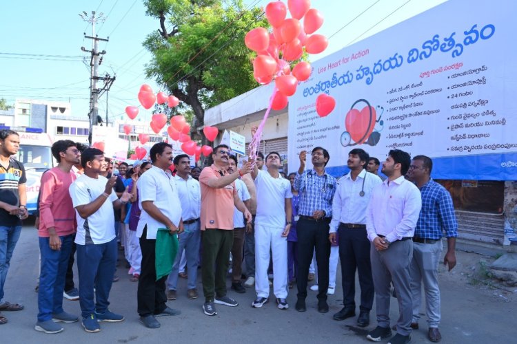 Rising Heart Diseases Among Youth  KIMS Hospital Organizes 2K Walk  Raj Vihar Circle to Collectorate  SP of Kurnool District Attends as Chief Guest