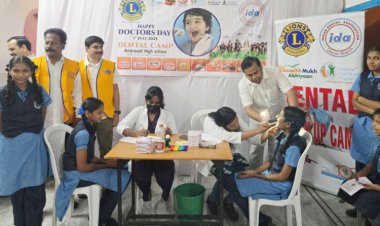 Doctors’ Day Marked with Smiles and Screenings at Amaravati High School!