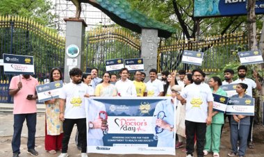 Sri Sri Holistic Hospitals and ‘Bakasurudu’ Movie Team Celebrate Doctors’ Day at KBR Park
