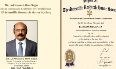 Renowned Indian Cardiac Surgeon Dr. Lokeswara Rao Sajja Inducted as Associate Member of Prestigious Sigma Xi Scientific Research Honor Society