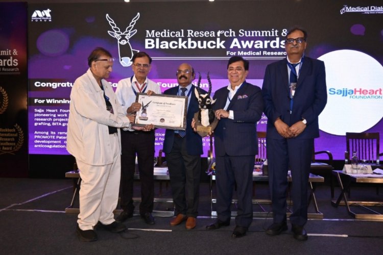 Sajja Heart Foundation Wins Blackbuck Outstanding Research Institution Award at Medical Research Summit & Blackbuck Awards 2025