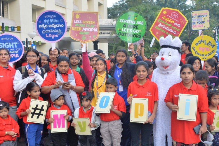 Children’s Eye Care Week Awareness Walk on Myopia, hosted by L V Prasad Eye Institute