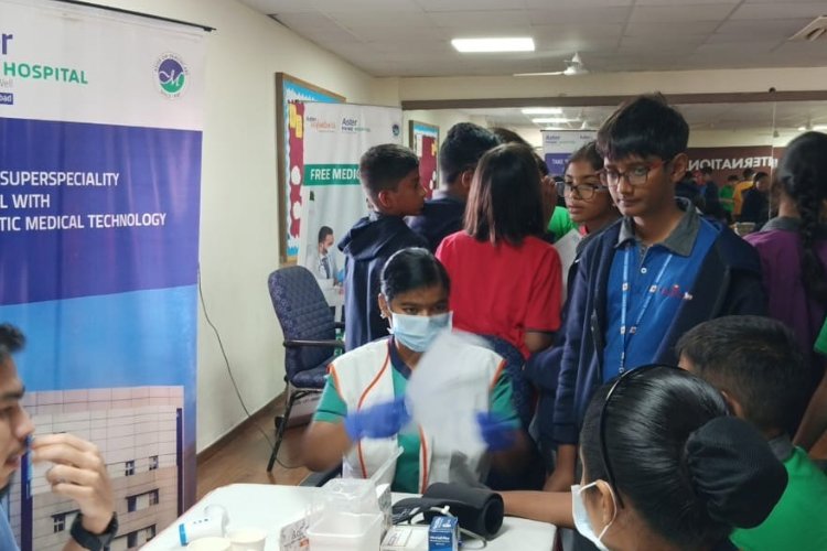 Aster Prime Hospital conducts three day Health Camp at Meridian School for the Students